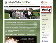 Tablet Screenshot of lehighvalleygolfpro.com